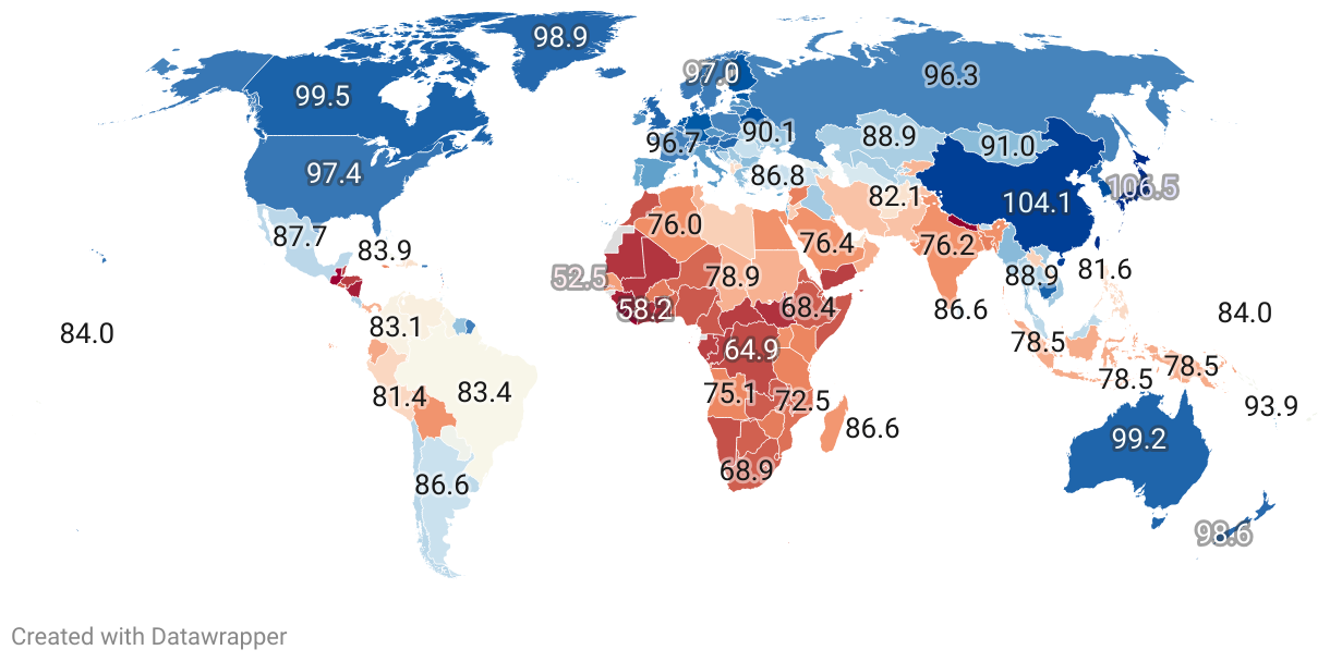 Countries by Average IQ 2024