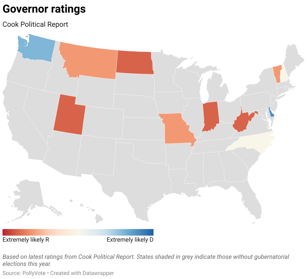 Map based on ratings by Cook Political Report