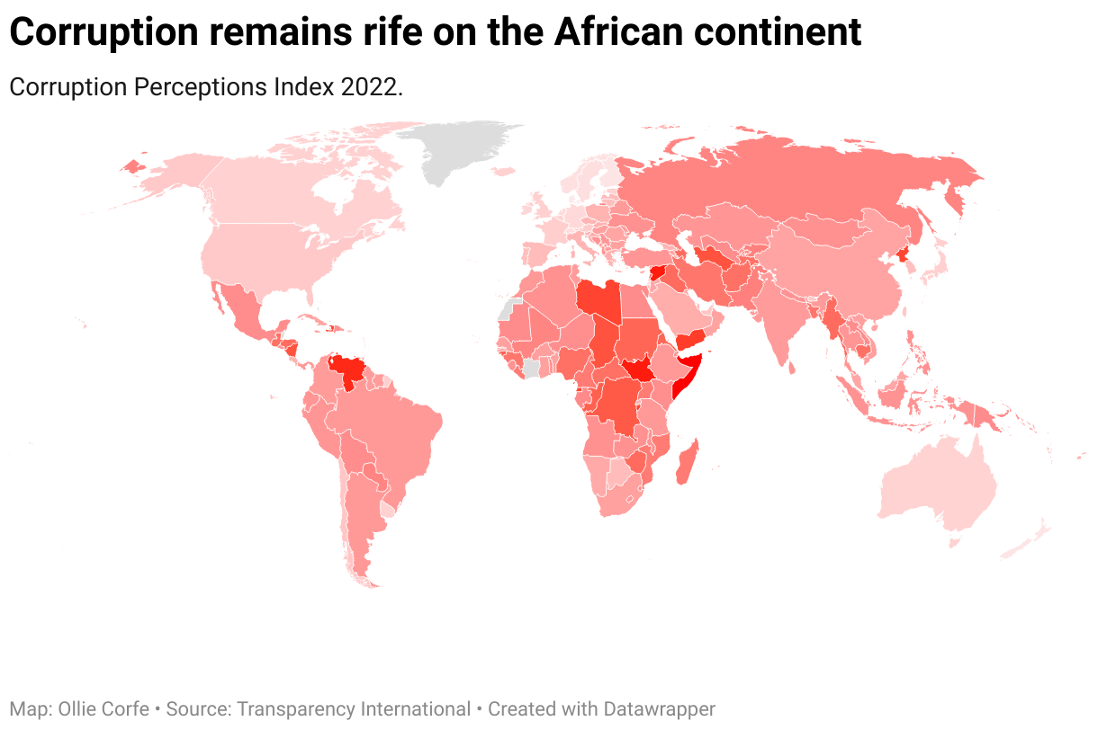 Map of corruption.