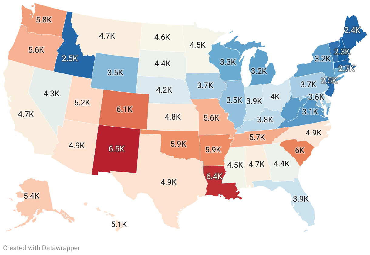 Crime Rate By State 2023