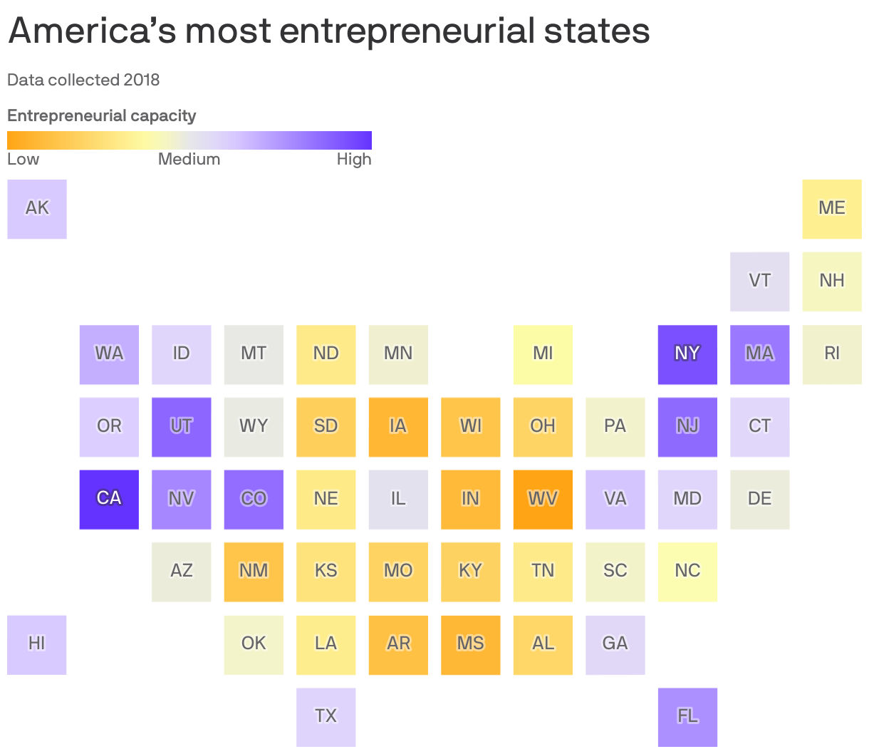 America’s most entrepreneurial states