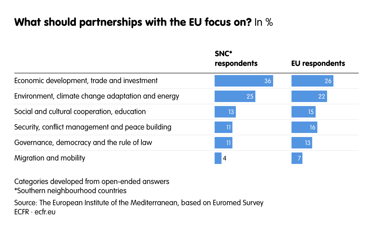 What should partnerships with the EU focus on?