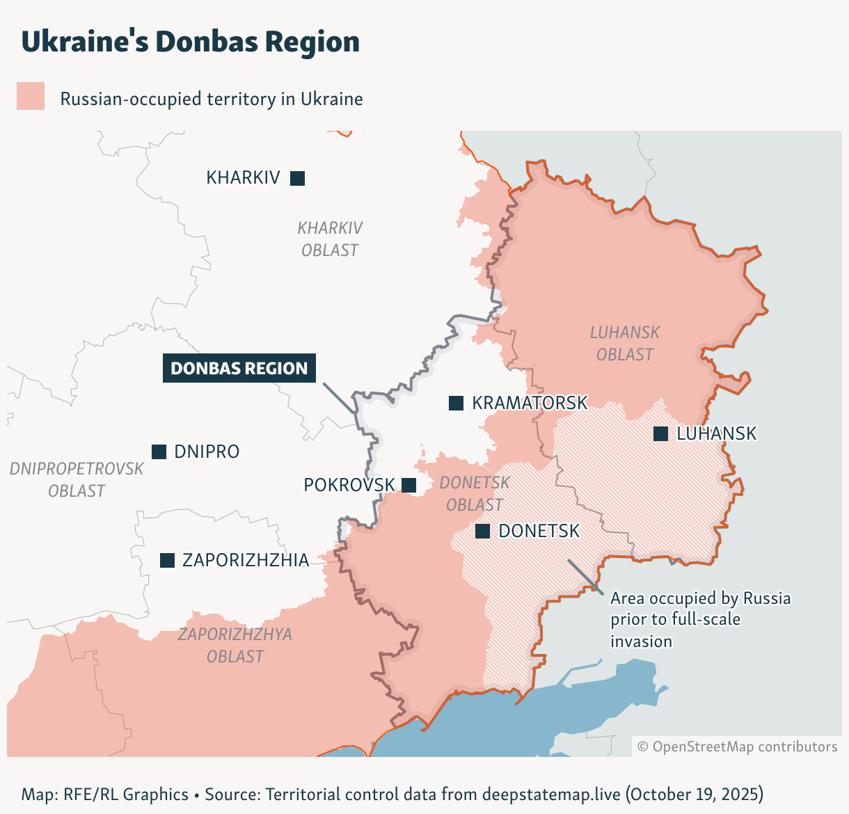 Ukraine's Donbas Region (Locator map)