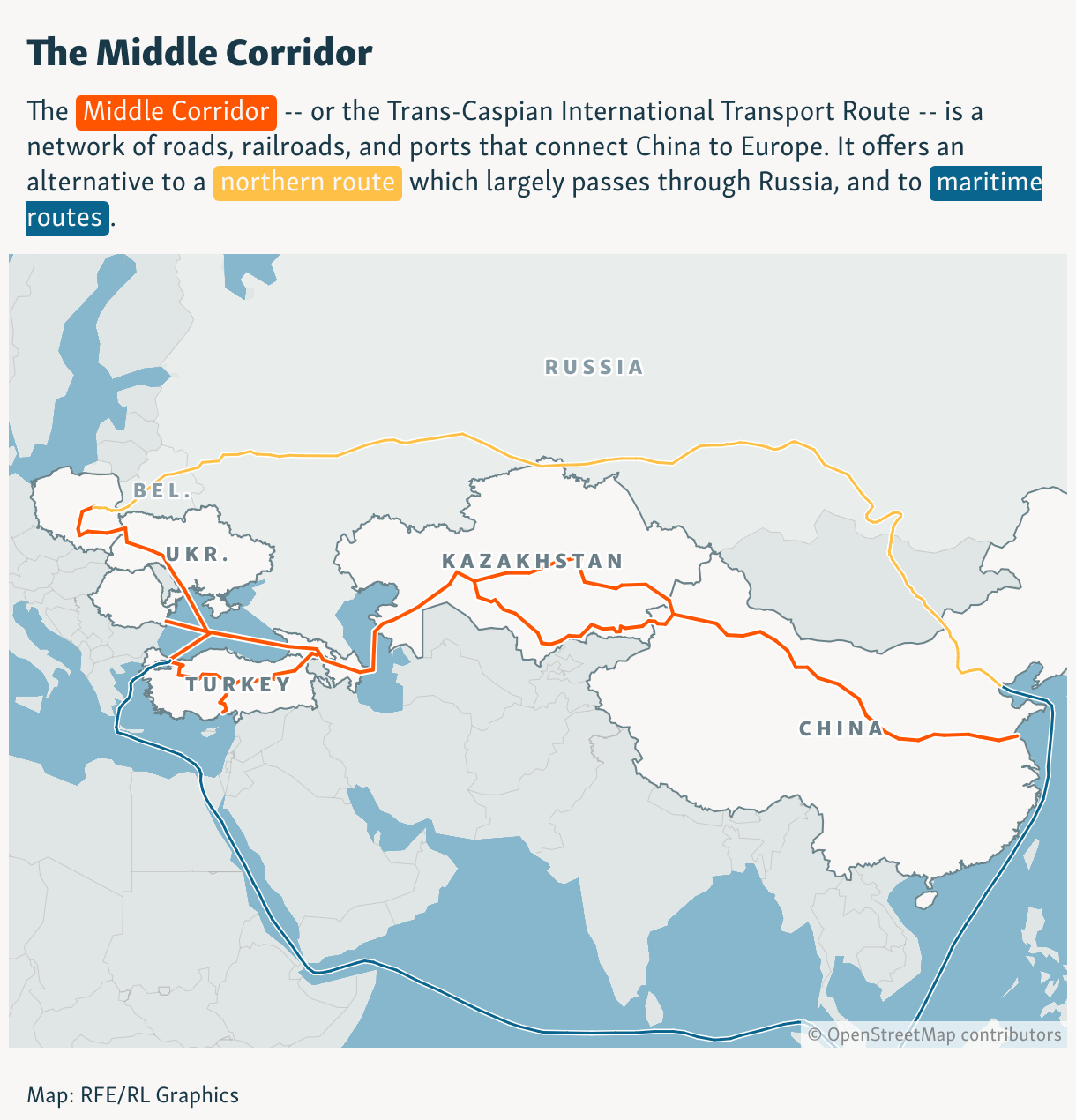 The Middle Corridor (Locator map)