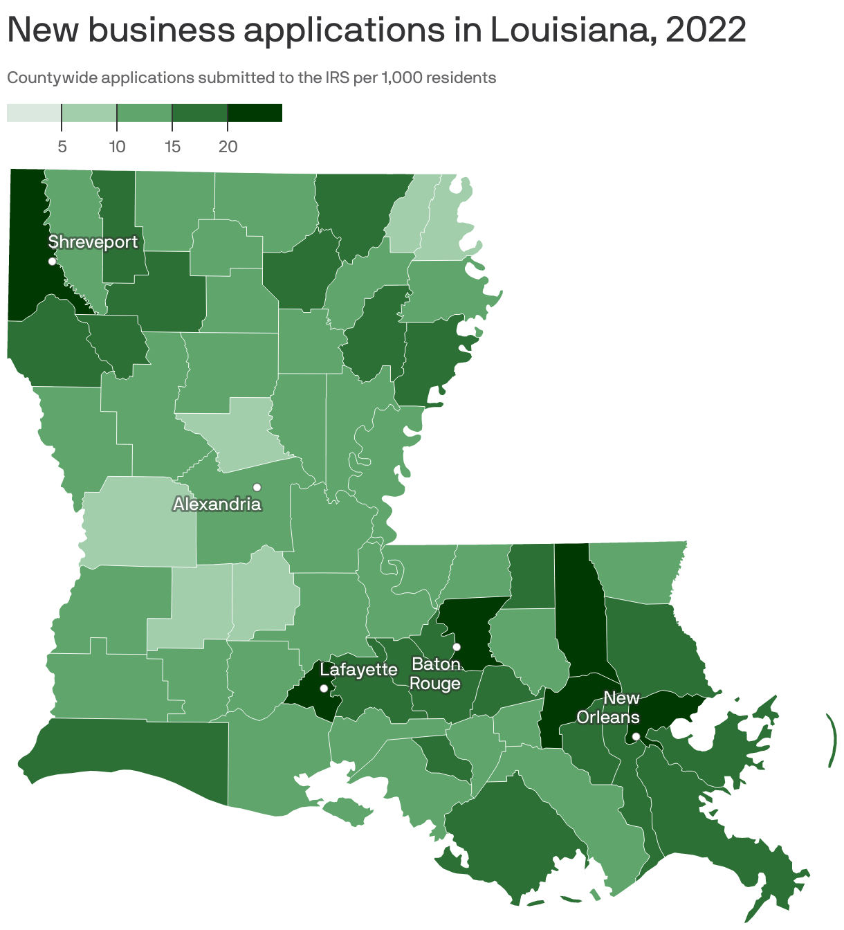 Louisiana's new business hotspots - Axios New Orleans