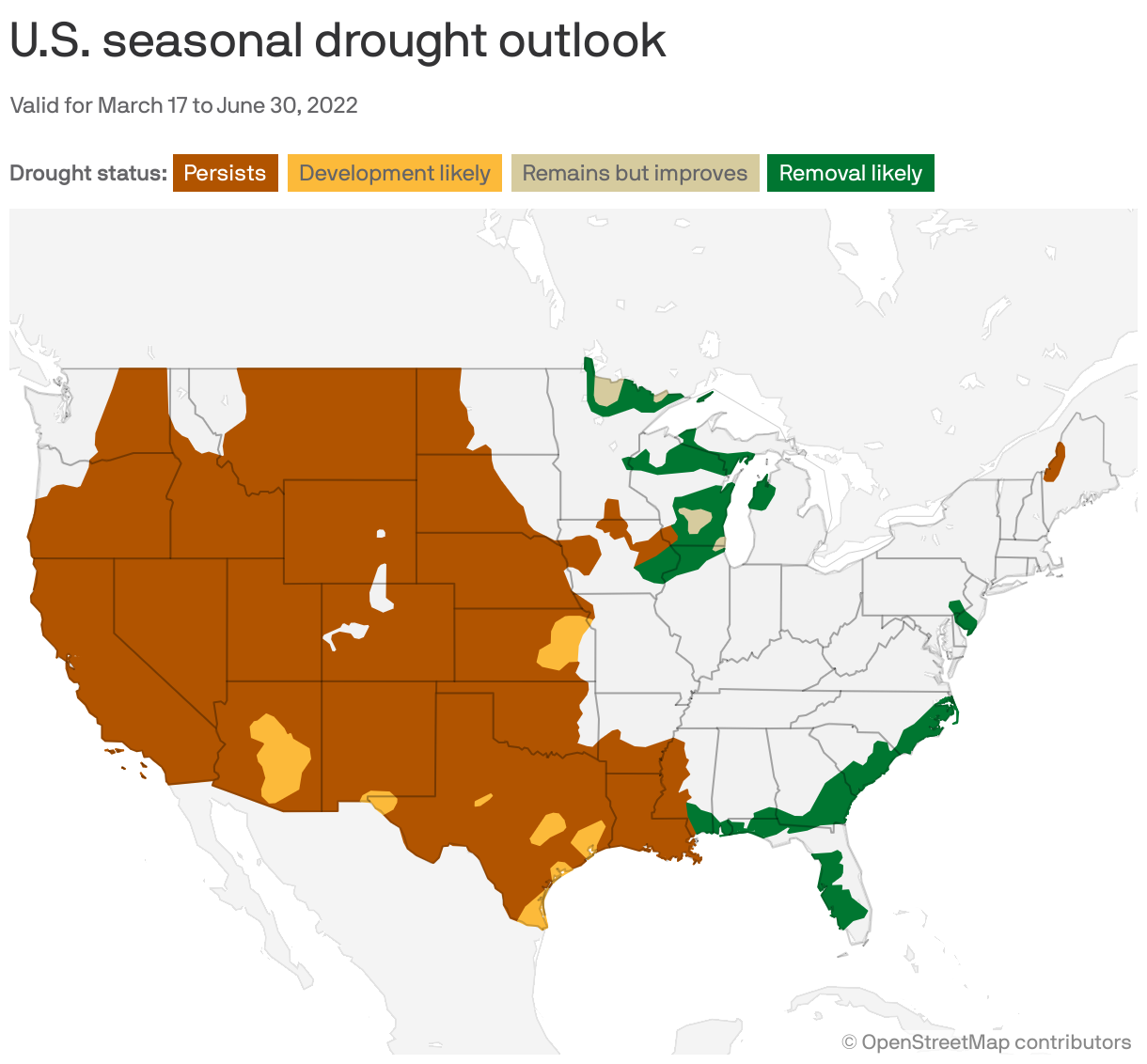 U.S. seasonal drought outlook