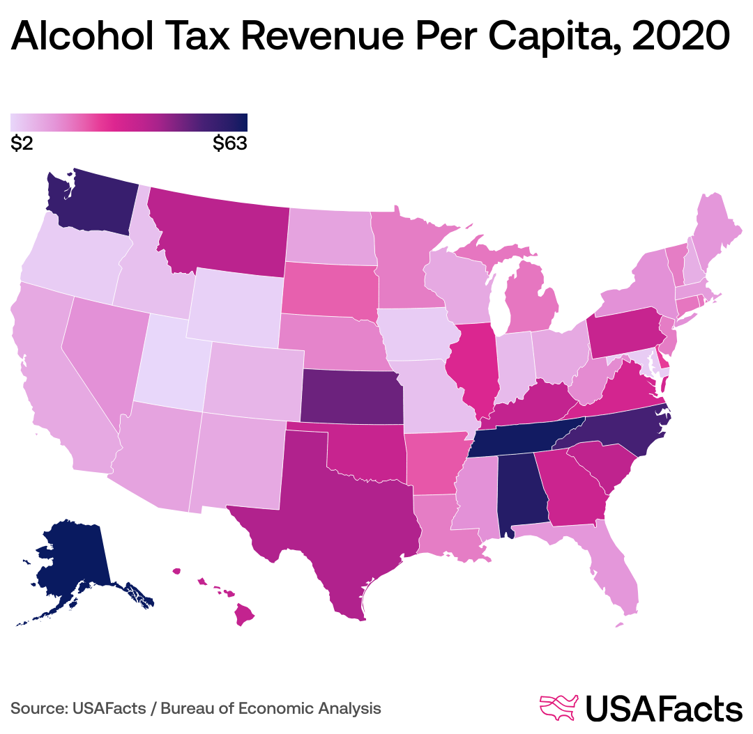 how much does the government earns from tobacco tax Sin taxes' by state: Where do people pay the most and least in alcohol and tobacco  taxes?