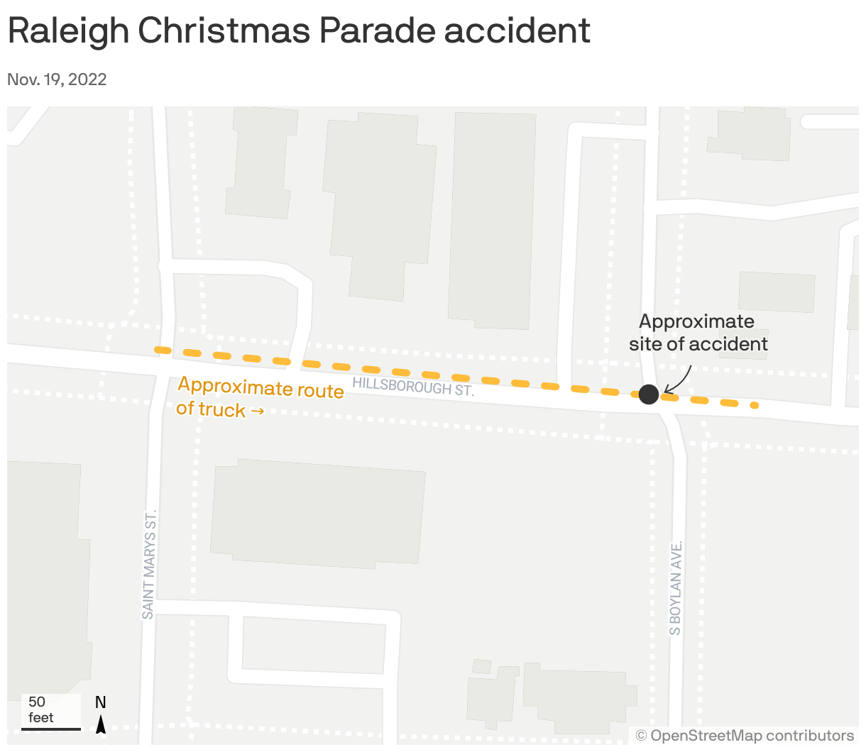 Raleigh Christmas Parade accident