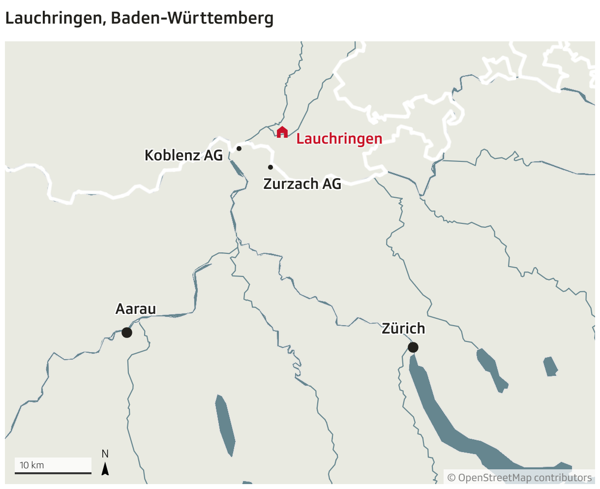 Lauchringen, Baden-Württemberg (Locator-Karte)