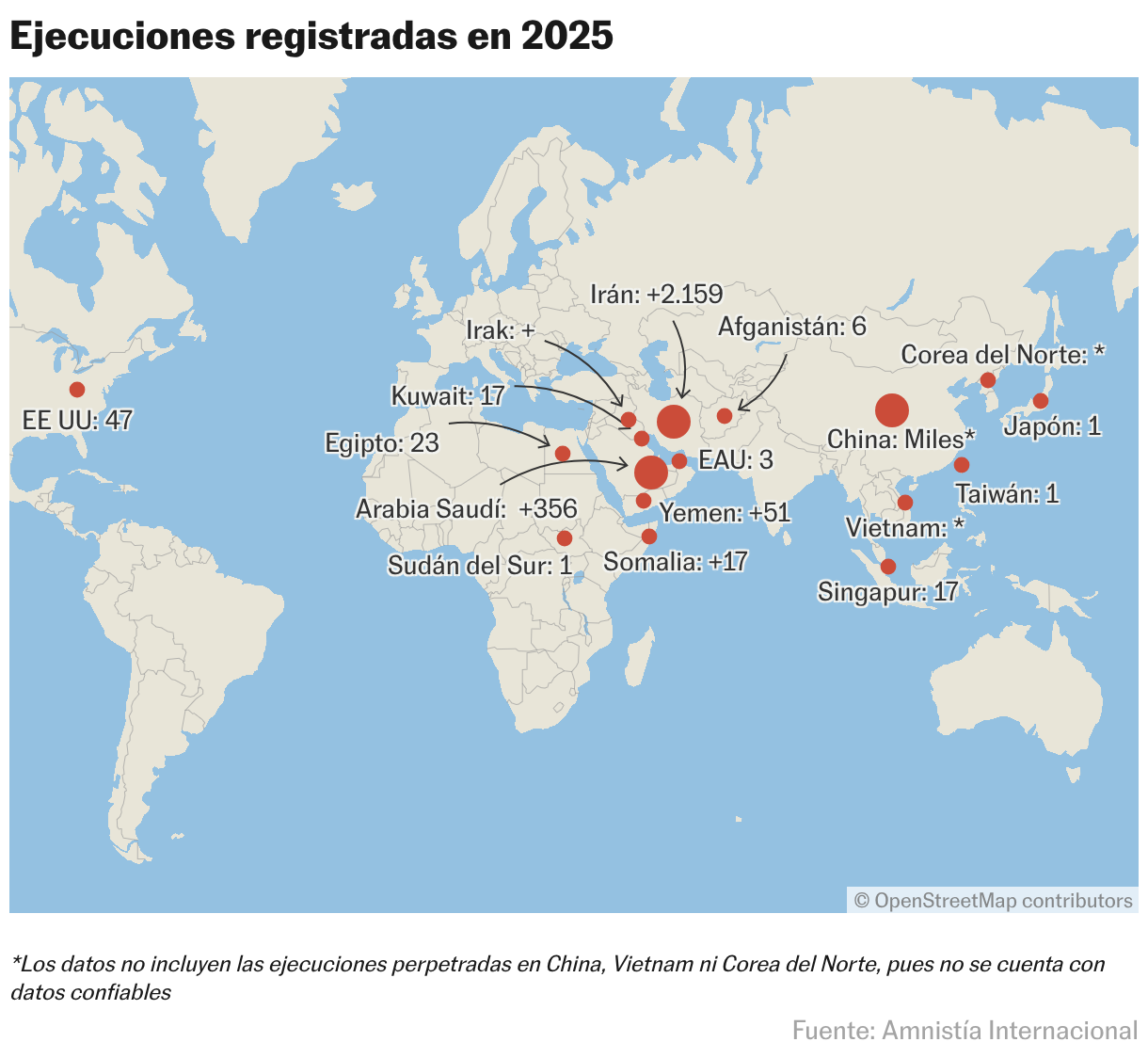 Ejecuciones registradas en 2025 (Mapas de ubicación)