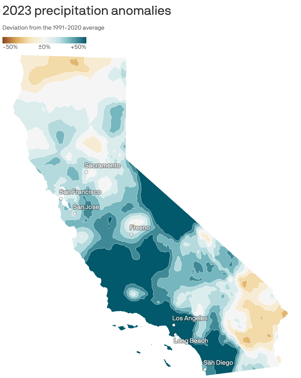 2023 precipitation anomalies