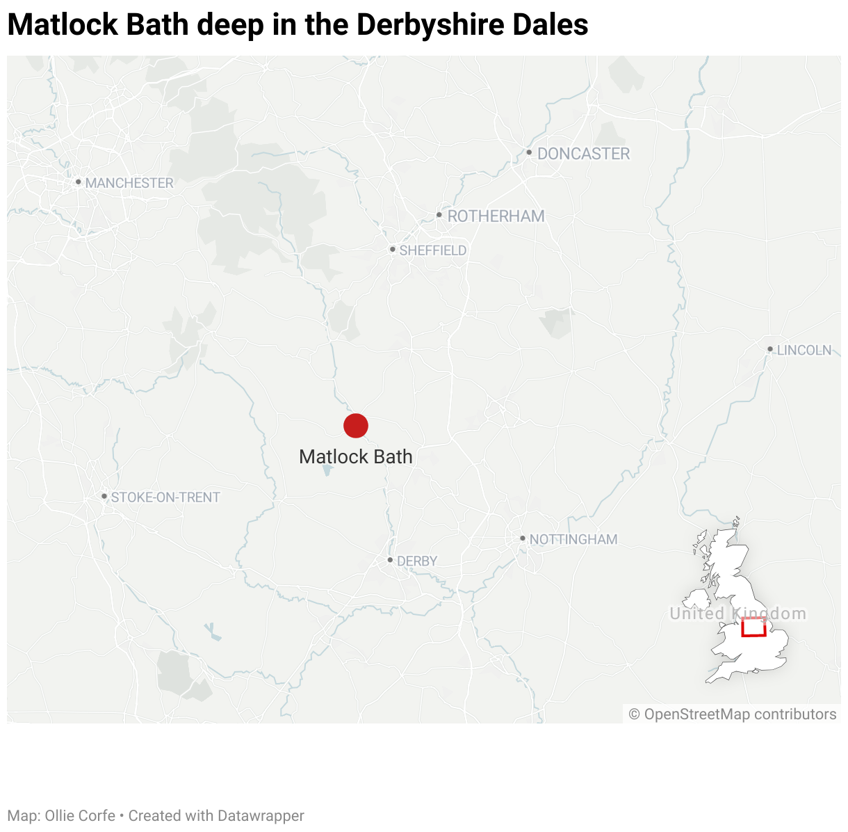 Map of Matlock.