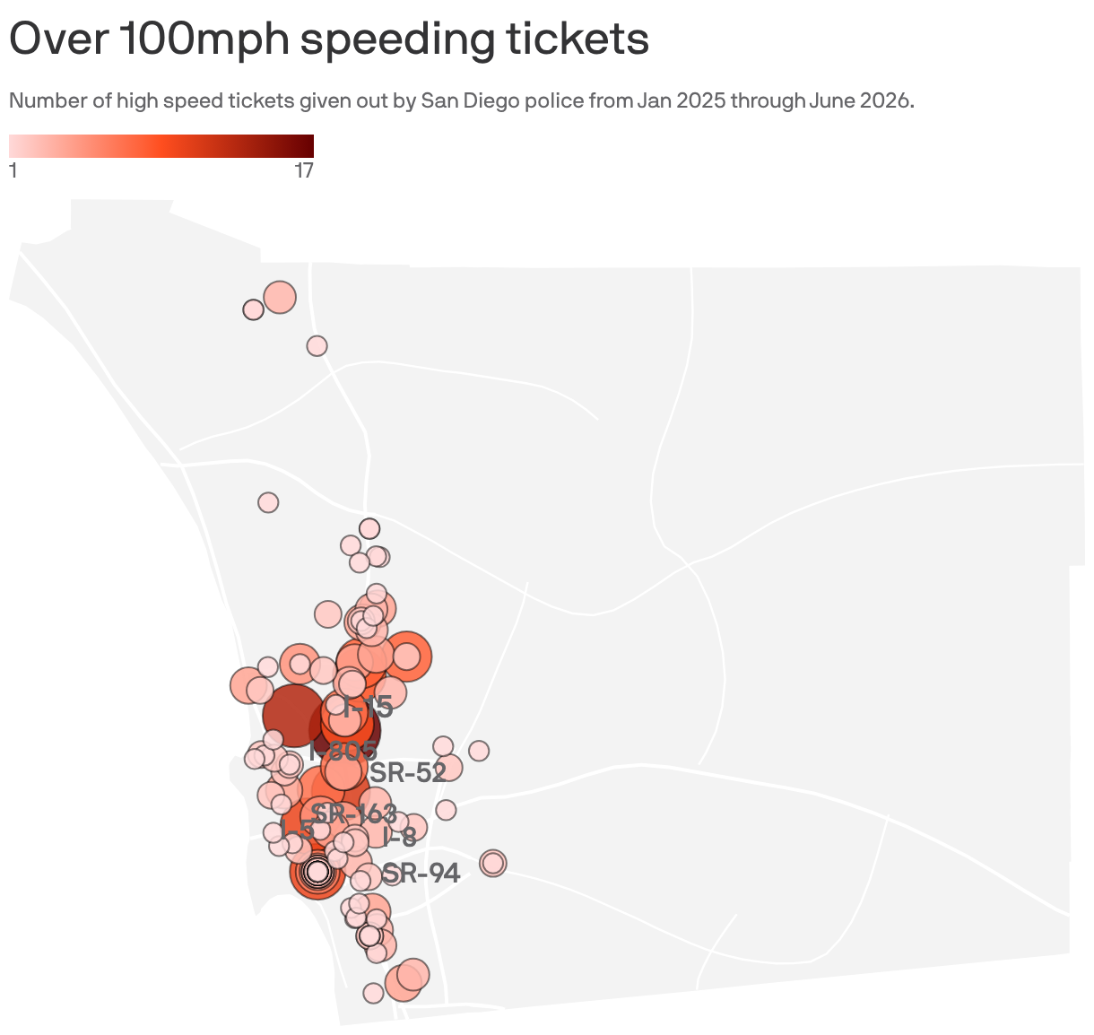 Over 100mph speeding tickets