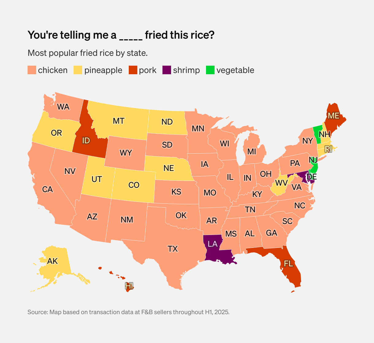 You're telling me a _____ fried this rice? (Choropleth map)