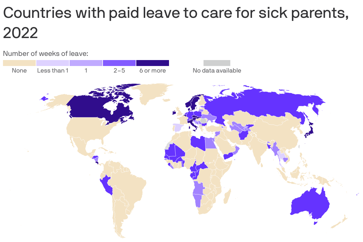 map-countries-where-workers-get-paid-leave-to-care-for-a-sick-parent