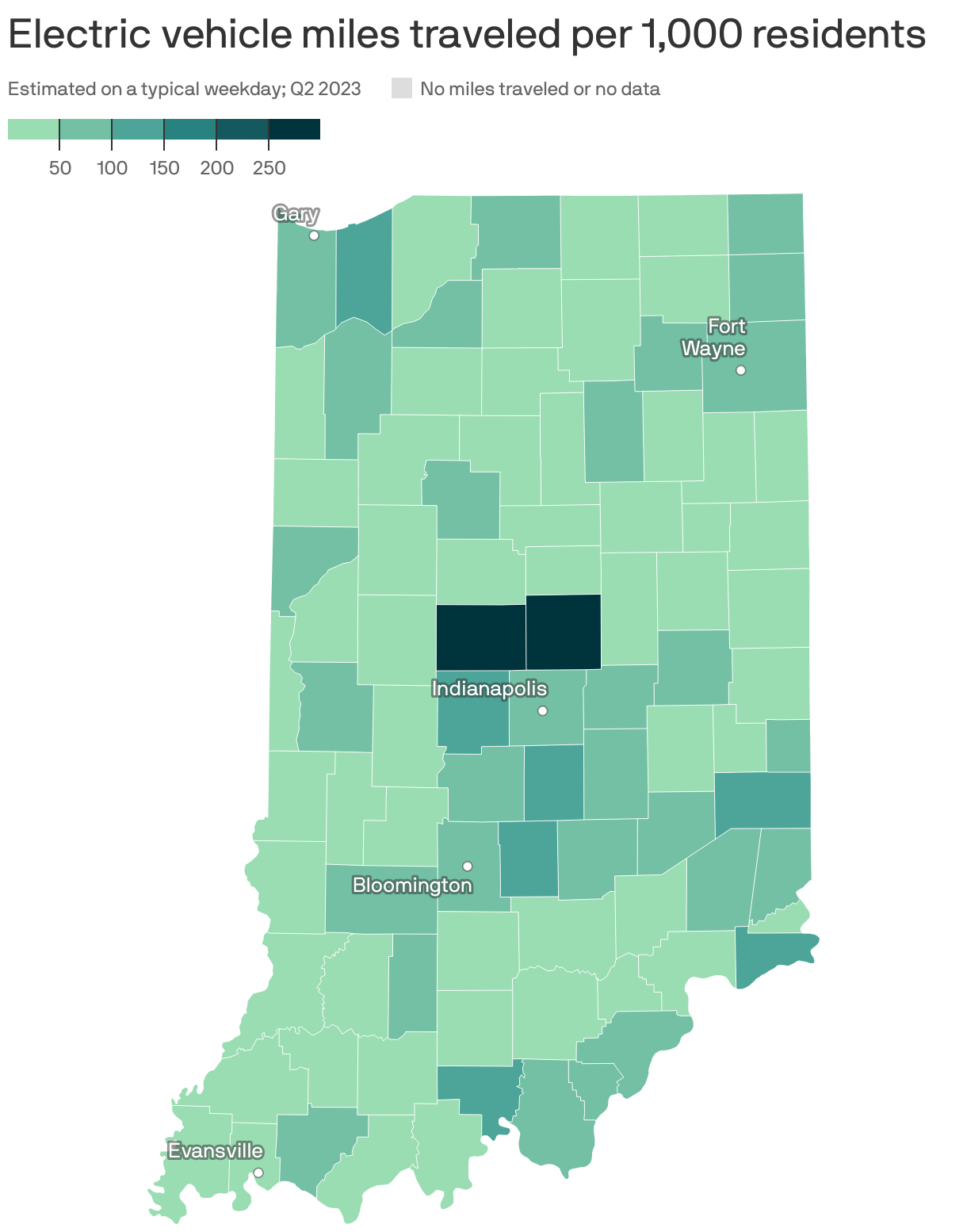 EV's in Indiana Only wealthiest counties are buying and driving
