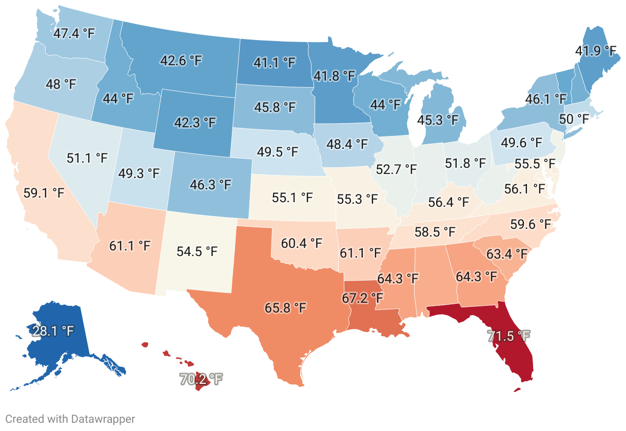 Coldest States 2024