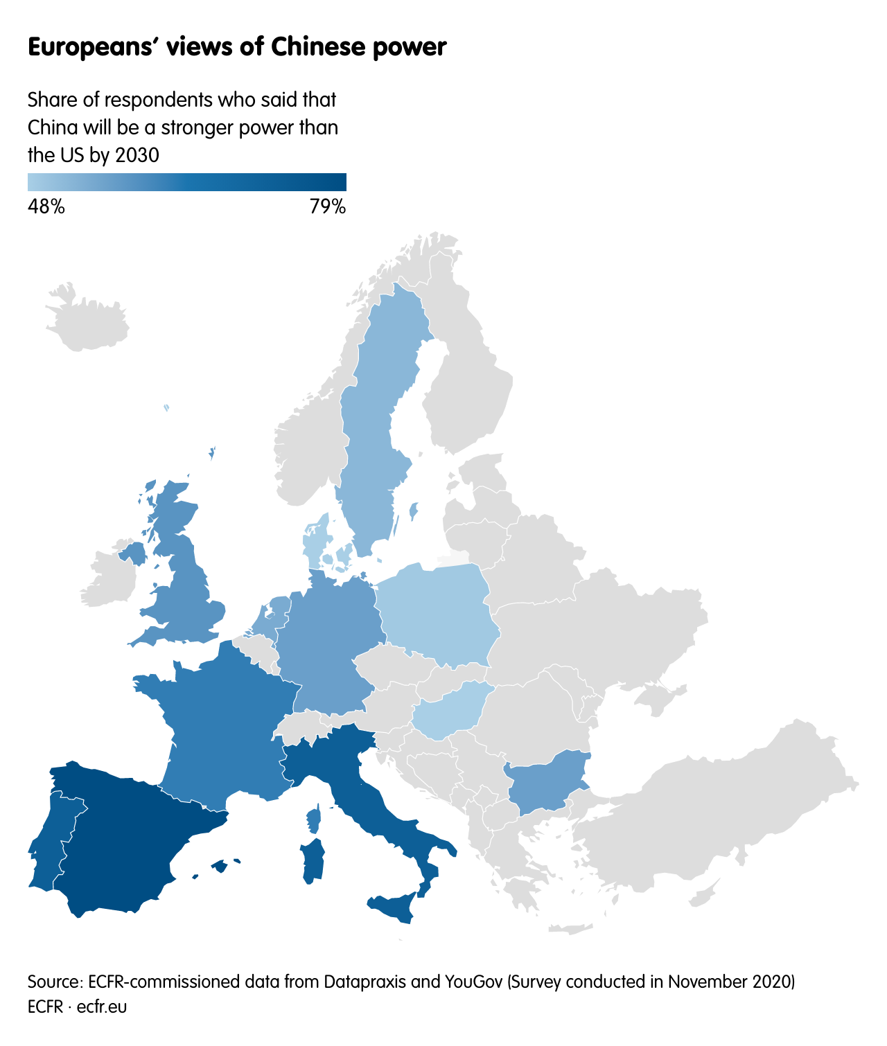 Europeans’ views of Chinese power