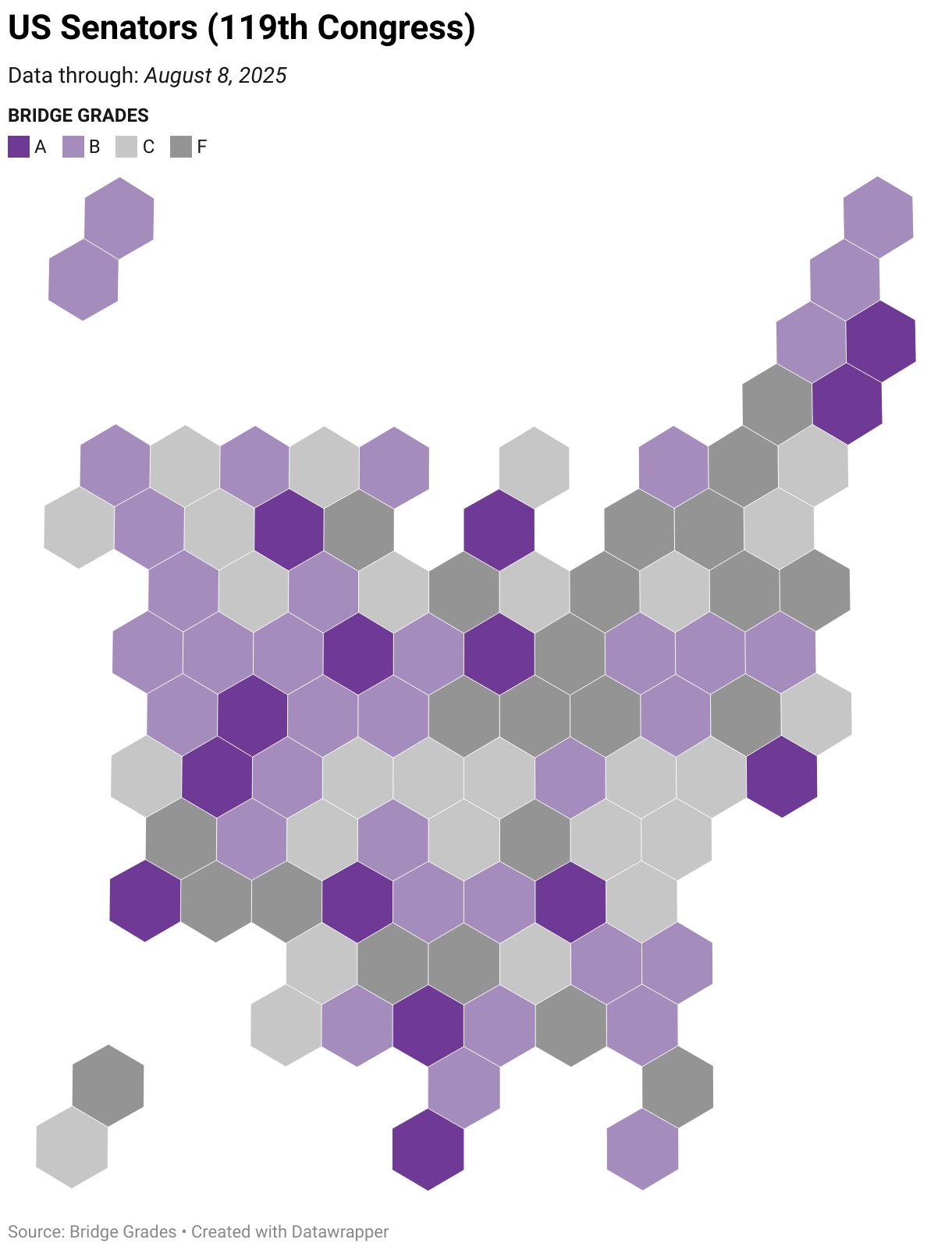 US Senators (119th Congress) (Choropleth map)