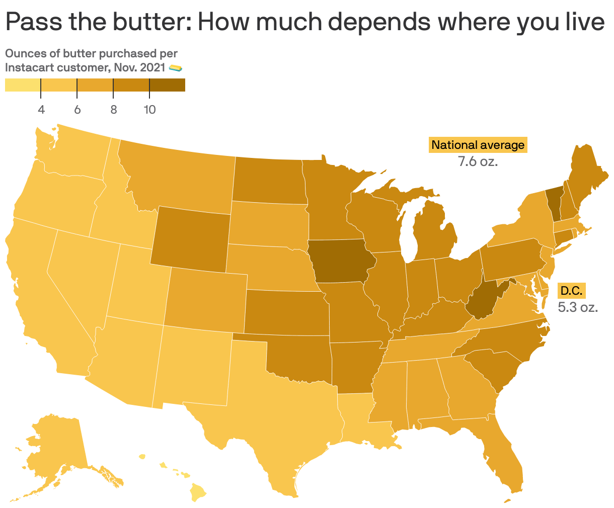 Pass the butter: How much depends where you live